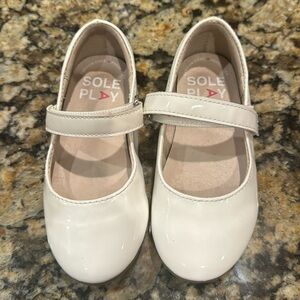 Toddler girl white patent leather shoes